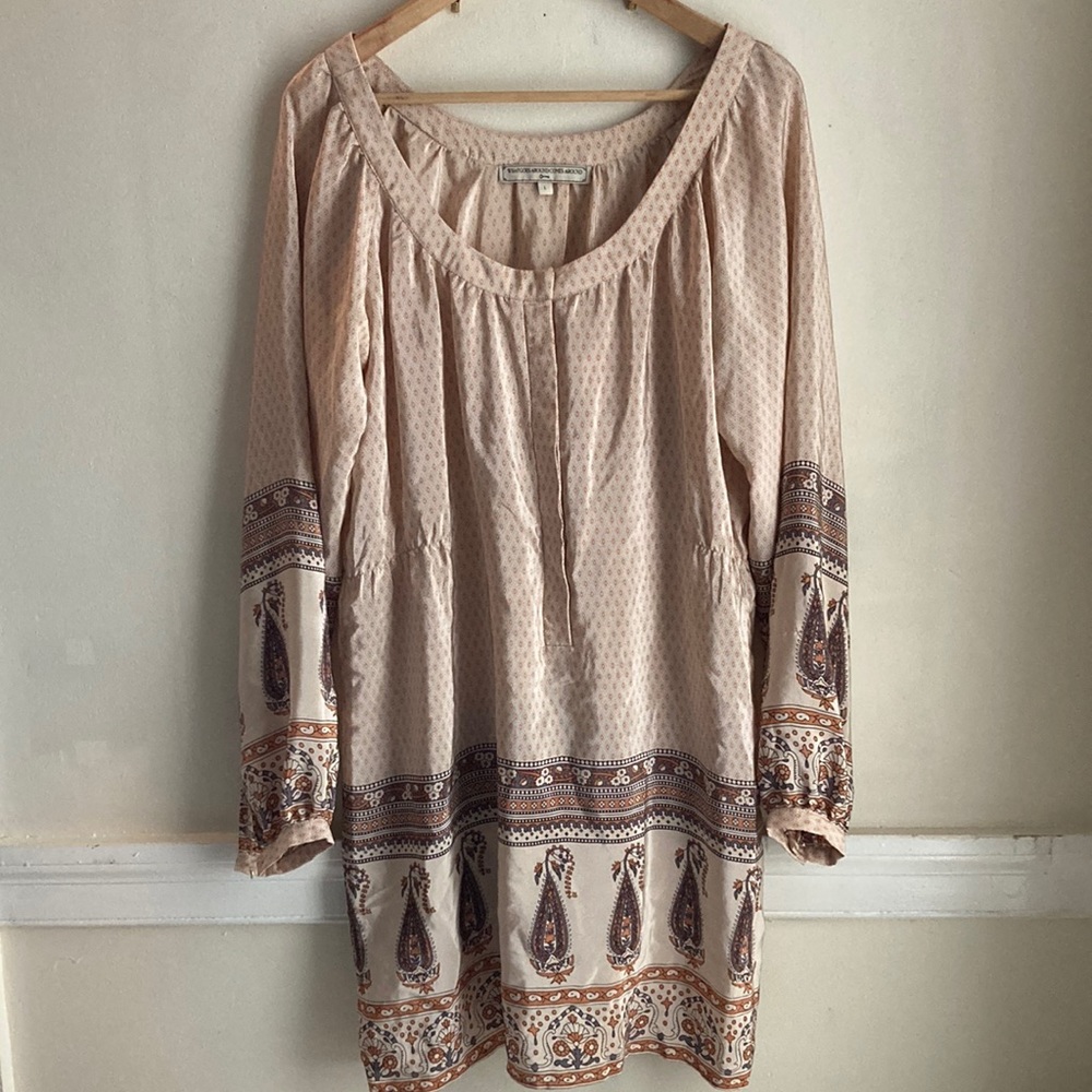 Anthropologie Silk Boho Dress - Large